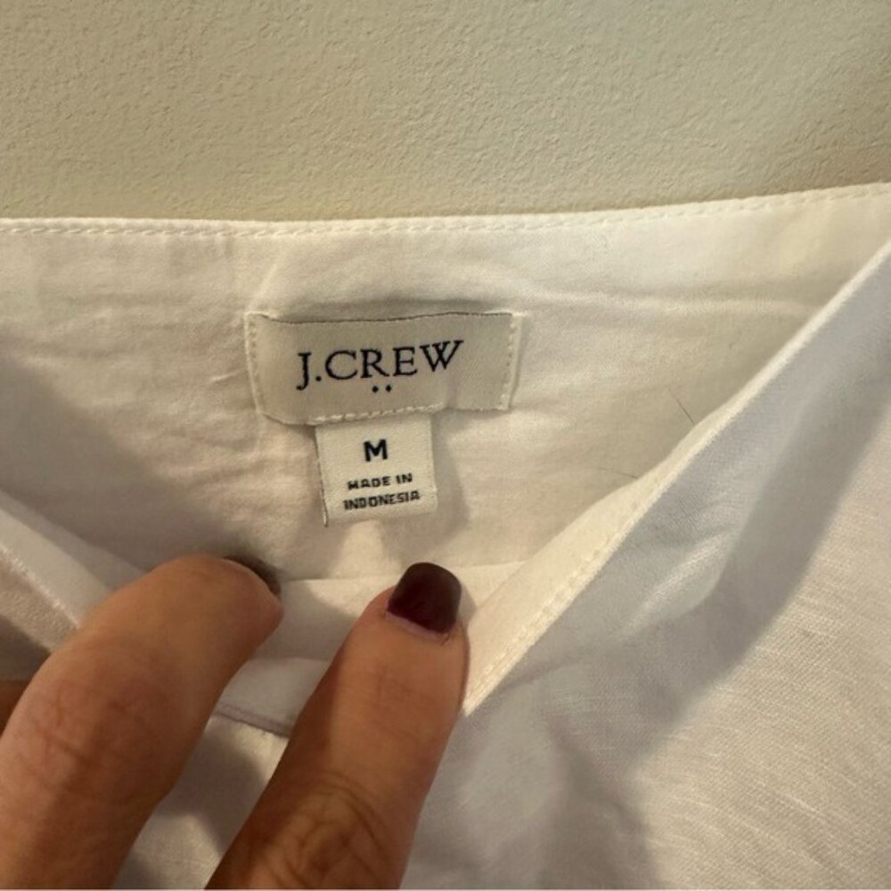 J.Crew White Tank Top NWT Women’s Size Medium Square Neck Cotton - Picture 4 of 7